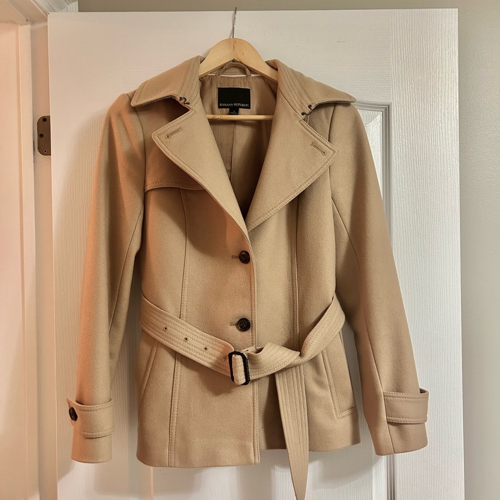 Banana Republic Melton Wool Trench